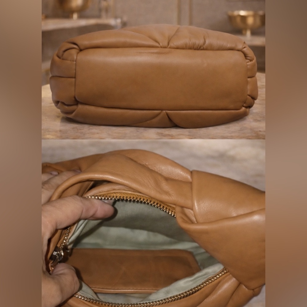 DKNY QUILTED SMALL KNOT
MODERNIST BAG CAMEL - Picture 6 of 12